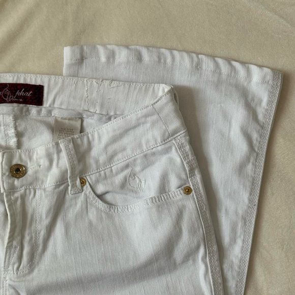 Y2k 90s Baby Phat White Bootcut Pants Size 7 - Picture 6 of 8